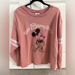 Disney Women's Pink Mickey Mouse Sweatshirt